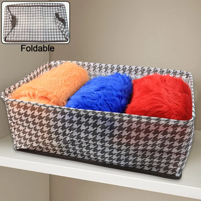 Foldable Canvas Storage Basket – 42x28cm Organizer | Organivo