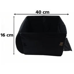 Foldable Car Organizer Box, Front Seat Storage with Fold-Out Armrest Cushion (1 Pc)