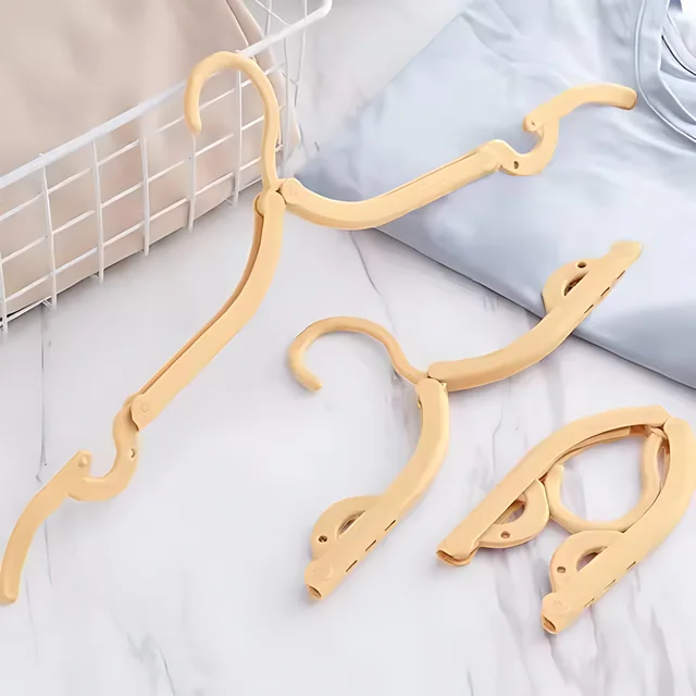 Foldable Cloth Hanger with Dual Clips – Space-Saving Laundry Organizer