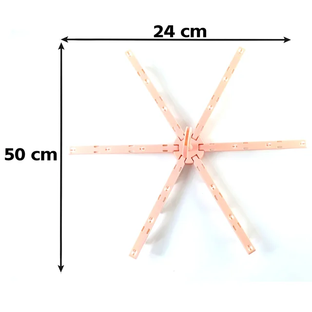 Foldable Clothes Drying Hanger with Clips, Plastic Multi-Clip Drying Rack (1 Pc)