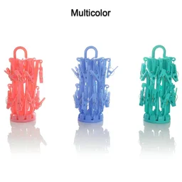 Foldable Clothes Drying Rack – 16 Clip Hanger for Delicates | Mini Bubbles