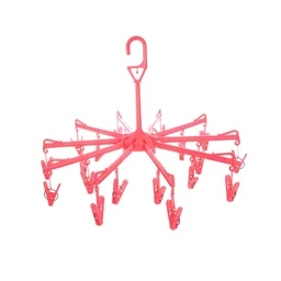 Foldable Clothes Drying Rack – 16 Clip Hanger for Delicates | Mini Bubbles