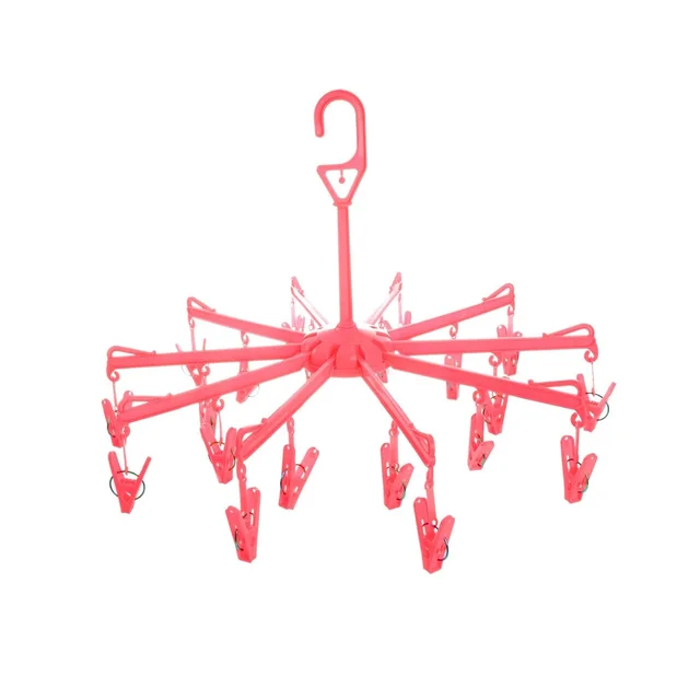 Foldable Clothes Drying Rack – 16 Clip Hanger for Delicates | Mini Bubbles