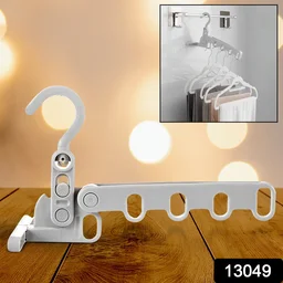Foldable Clothes Hanger – 5-Hole Space-Saving Travel Rack | BathNova