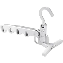 Foldable Clothes Hanger – 5-Hole Space-Saving Travel Rack | BathNova