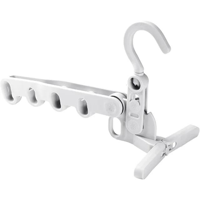Foldable Clothes Hanger – 5-Hole Space-Saving Travel Rack | BathNova