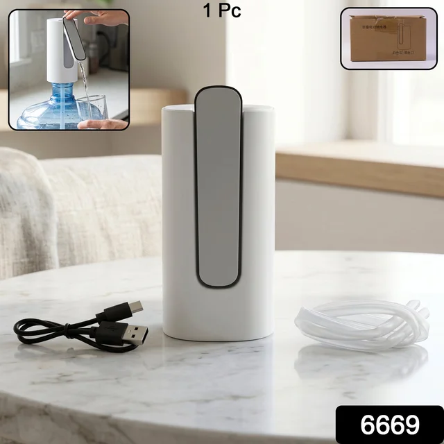 Foldable Electric Water Dispenser Pump USB Rechargeable for Bottles (1 Pc)