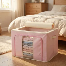 Foldable Fabric Clothes Storage Organizer Box - Space-Saving Design