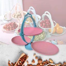Foldable Fruit Plate – Space-Saving Multi-Use Kitchen Organizer