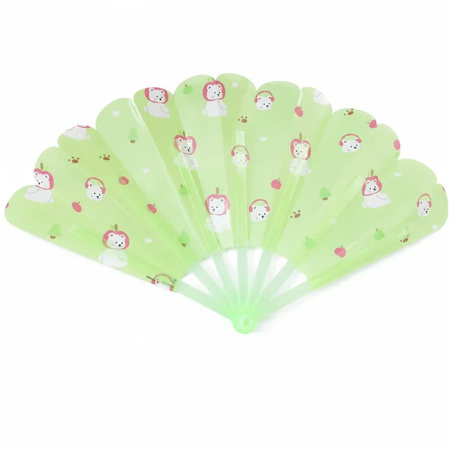 Foldable Handheld Fan 1 Pc Cute Printed Portable Manual Cooling Fan (1 Pc)