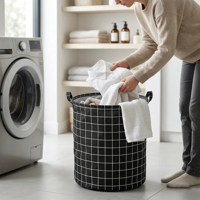 Foldable Laundry Basket – Spacious & Space-Saving for Home