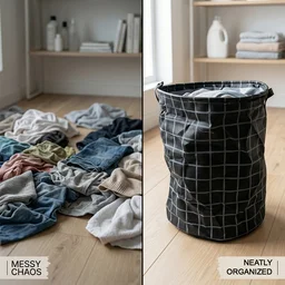 Foldable Laundry Basket – Spacious & Space-Saving for Home