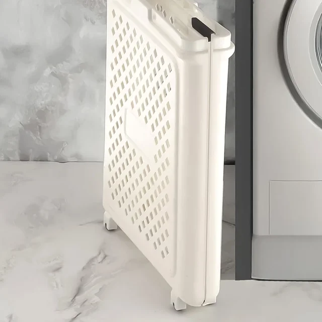 Foldable Laundry Basket with Wheels – Portable & Ventilated