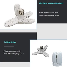 Foldable LED Fan Blade Bulb – Energy Efficient 28V | Indo Glow