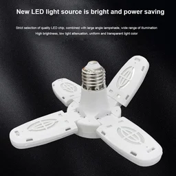 Foldable LED Fan Blade Bulb – Energy Efficient 28V | Indo Glow