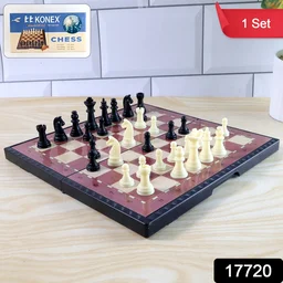 Foldable Magnetic Chess Board - Travel Friendly 24x24 cm