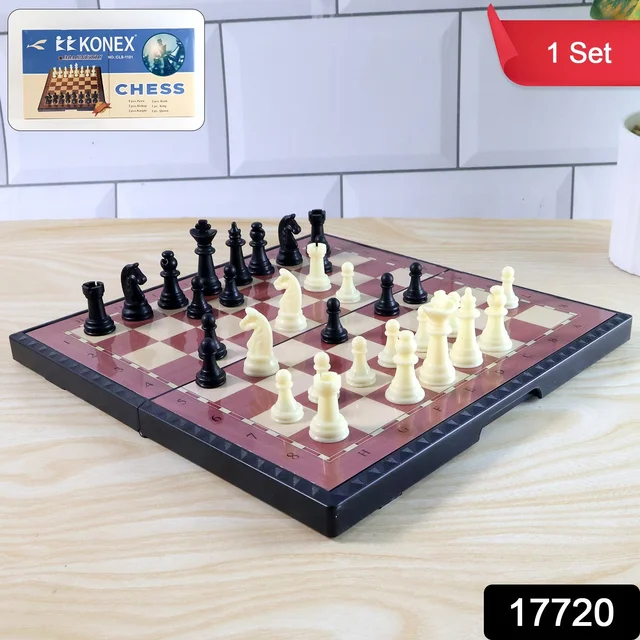 Foldable Magnetic Chess Board - Travel Friendly 24x24 cm