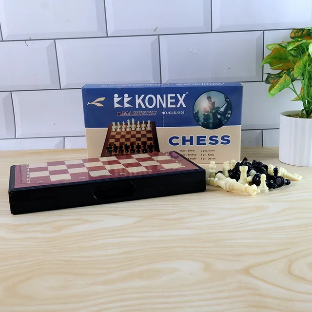Foldable Magnetic Chess Board - Travel Friendly 24x24 cm