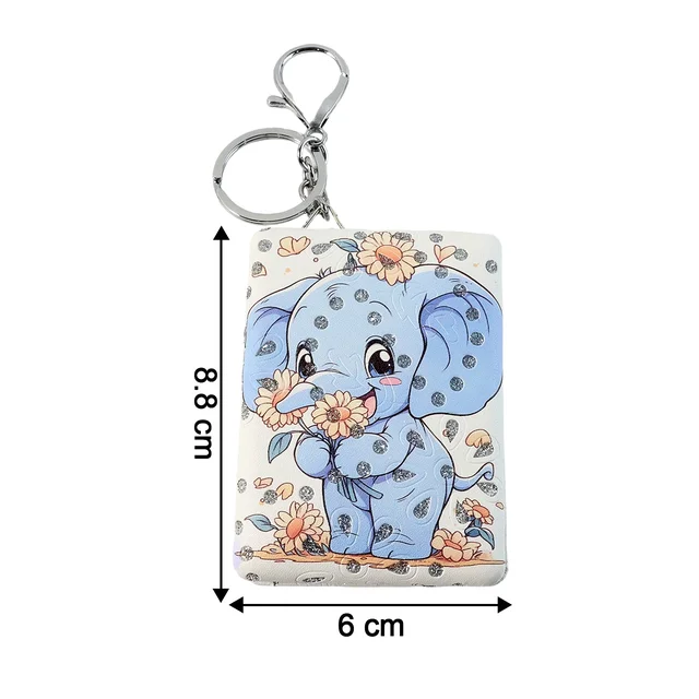 Foldable Mirror Keychain – Compact, Cute Elephant Design