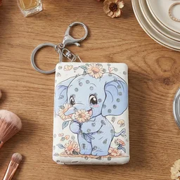 Foldable Mirror Keychain – Compact, Cute Elephant Design