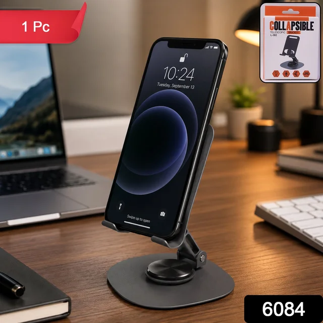Foldable Mobile Stand – 360° Rotatable & Portable Metal Holder