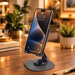 Foldable Mobile Stand – 360° Rotatable & Portable Metal Holder