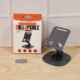 Foldable Mobile Stand – 360° Rotatable & Portable Metal Holder