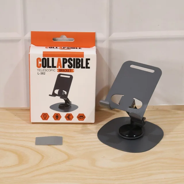 Foldable Mobile Stand – 360° Rotatable & Portable Metal Holder