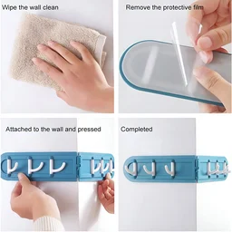 Foldable Rotating Wall-Mounted Hook Rack – Space-Saving Organizer