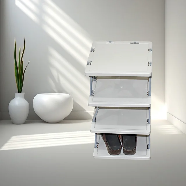 Foldable Shoe Rack – 4-Layer Space-Saving Storage | Organivo
