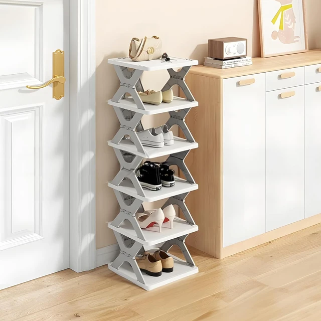Foldable Shoe Rack 6-Layer – Space-Saving Organizer | Organivo