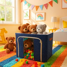 Foldable Steel-Frame Clothes Storage Box – Dust-Proof Organizer