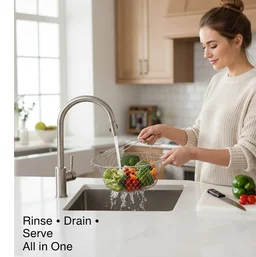 Foldable Strainer Basket – Stainless Steel, Space-Saving | Vastate