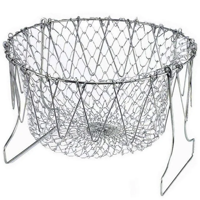 Foldable Strainer Basket – Stainless Steel, Space-Saving | Vastate