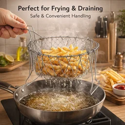 Foldable Strainer Basket – Stainless Steel, Space-Saving | Vastate