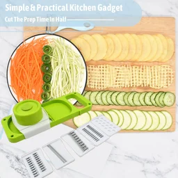 Foldable Vegetable Slicer – 5-in-1 Multi-Blade | CookAura