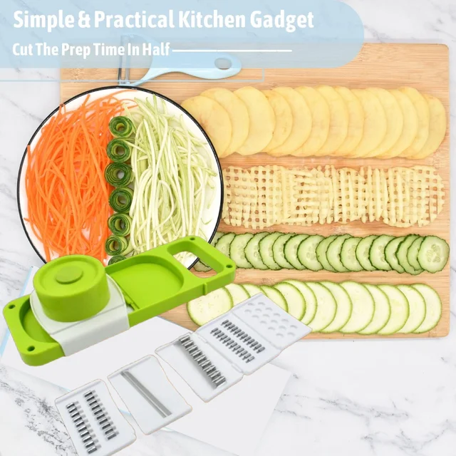 Foldable Vegetable Slicer – 5-in-1 Multi-Blade | CookAura