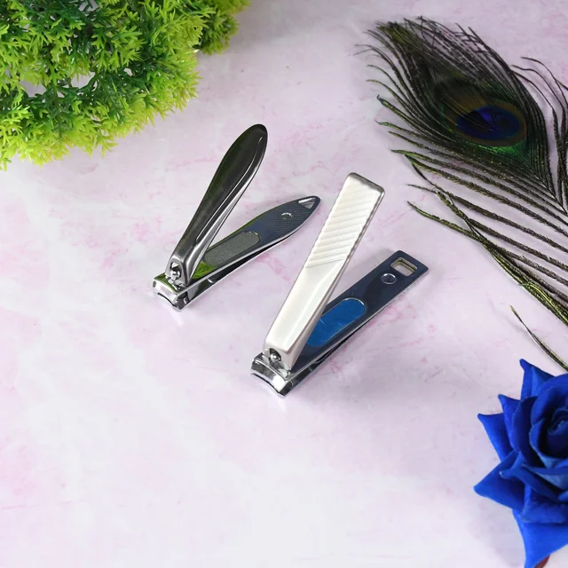 Folding Nail Clippers – Stainless Steel with File | Velvet Wellness