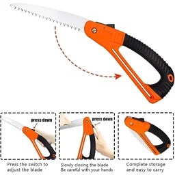Folding Pruning Saw – 15 Inch Mini Garden Tool | Indo Glow
