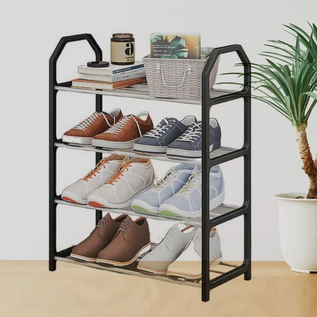 Folding Shoe Rack – 4-Layer Space-Saving Organizer |