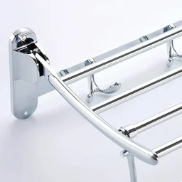 Folding Towel Rack – 18-Inch Stainless Steel for Bathroom | BathNova