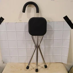 Folding Walking Stick with Seat 3 Leg Cane Stool Chair Support Stand (1 Pc)