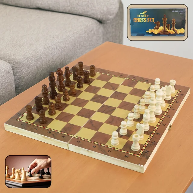 Folding Wooden Chess Board Set – Travel-Friendly | Boardoria