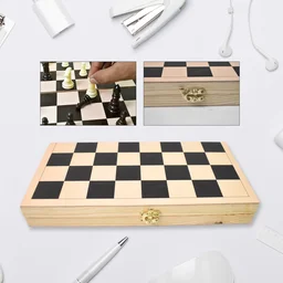 Folding Wooden Chess Set – Portable 30x30cm Board | Boardoria