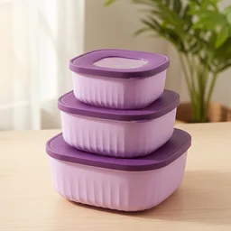 Food Storage Container Set – Leak-Resistant, Stackable 3-Piece
