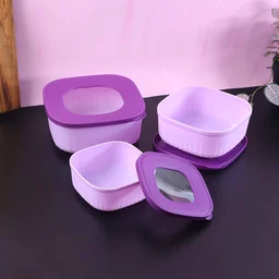 Food Storage Container Set – Leak-Resistant, Stackable 3-Piece