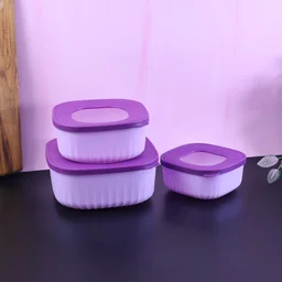 Food Storage Container Set – Leak-Resistant, Stackable 3-Piece