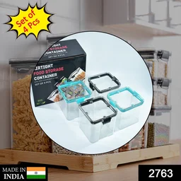 Food Storage Containers – 700ml Square 4-Pc Set | Tidy Table