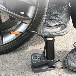 Foot Bike Pump – Portable Cycle Tire Inflator with Gauge | Indo Glow