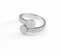 mukund jewellers Dual Tone Splendor Ring Brass Cubic Zirconia Rhodium Plated Ring FK